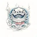 There was another in the fire Standing next to me There was another in the waters Holding back the seas tattoo design idea