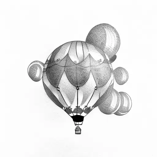 balloon tattoo design idea