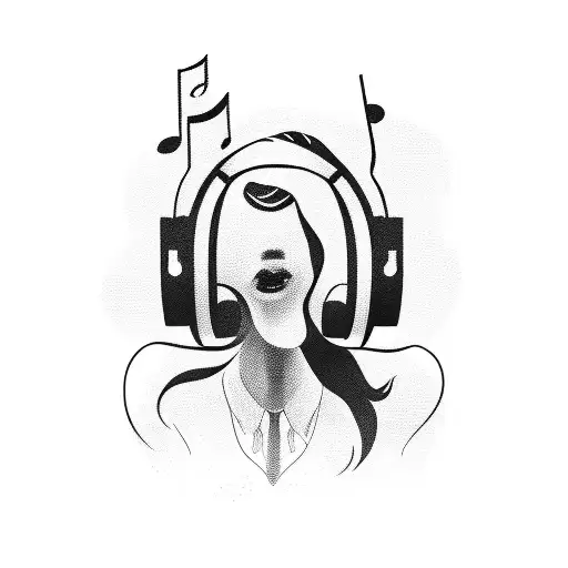 Music lover tattoo design idea