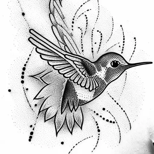 Photos of marvelous hummingbird outline tattoos we have seen this year