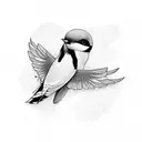 Swallow Bird tattoo design idea