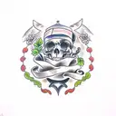 lettering, Carpe Diem et Momento Mori tattoo design idea