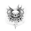 Carpe Diem et Momento Mori tattoo design idea