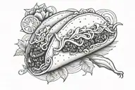 beef taco tattoo design idea