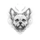 rip dog tattoo design idea