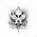 3 faces  tattoo design idea