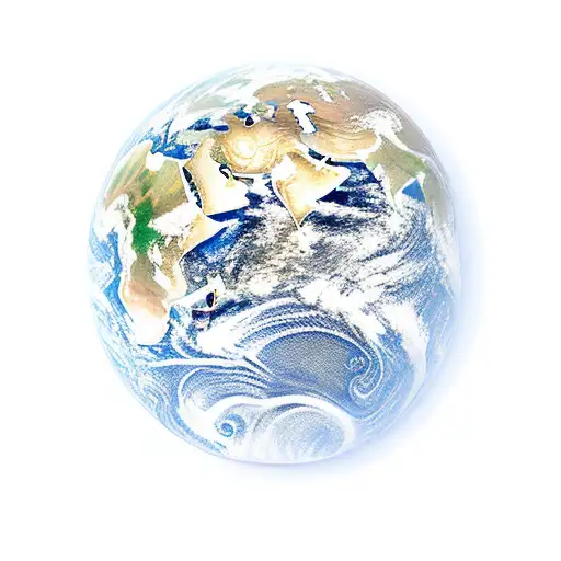 earth with equality symbol tattoo design idea