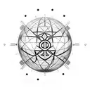 globe with equality symbol tattoo design idea