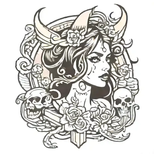 lilith tattoo design idea