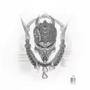 achilles falling tattoo design idea