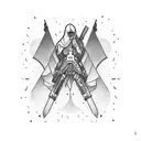 fallen soldier tattoo design idea