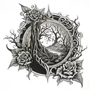 Broken narsil like in Lotr Fantasy style tattoo design idea