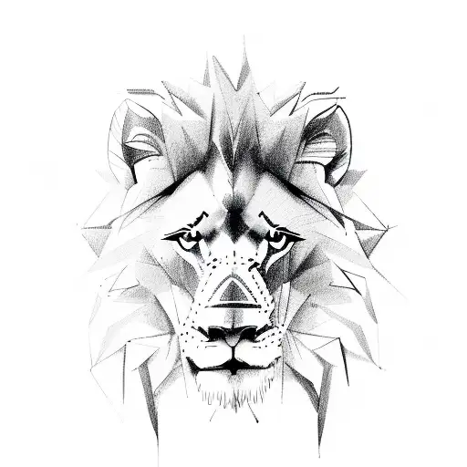 Lion,wolf, tree, eagle  tattoo design idea