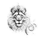 Lion,wolf, tree, eagle  tattoo design idea