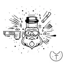 bartender tattoo design idea