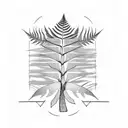 Fern Tree tattoo design idea