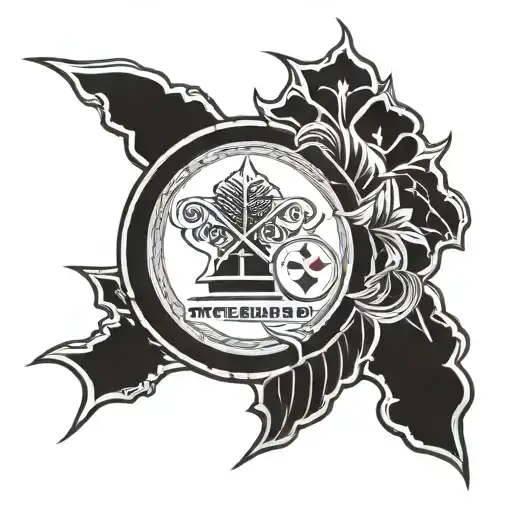 Steelers logo incorporating elements tattoo design idea