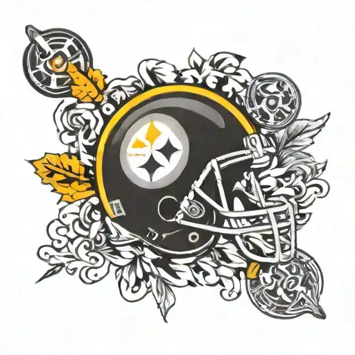 Steelers logo incorporating elements tattoo design idea