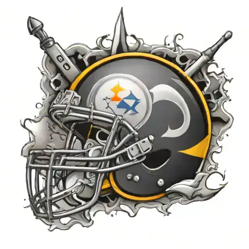 Steelers logo incorporating elements tattoo design idea