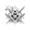 Combine elements from Horizon Zero Dawn and engineering symbols tattoo design idea