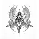 Archangel Saint Michael tattoo design idea