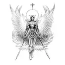 Archangel Saint Michael tattoo design idea