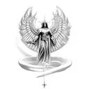 Archangel Saint Michael tattoo design idea