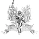 Archangel Saint Michael tattoo design idea