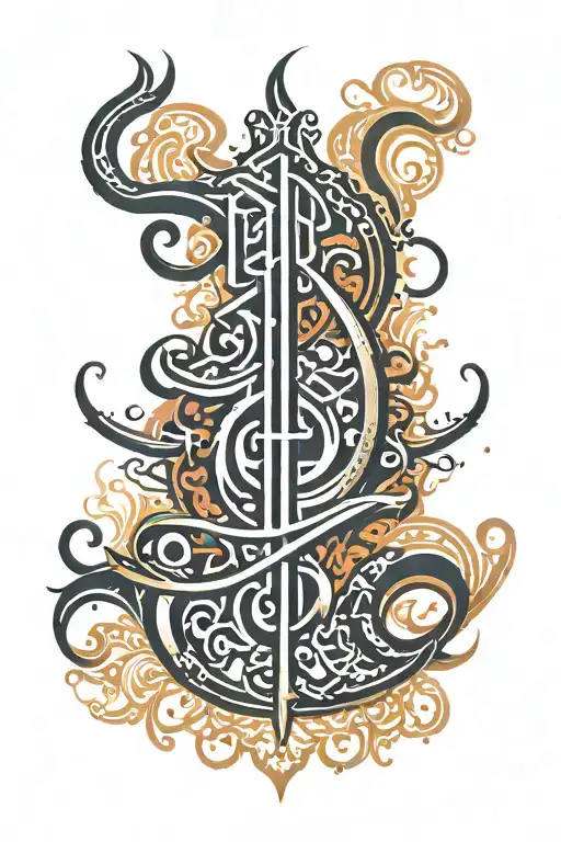 Arabic calligraphy tattoo design idea