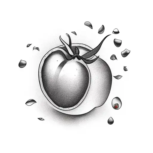 tomato tattoo design idea