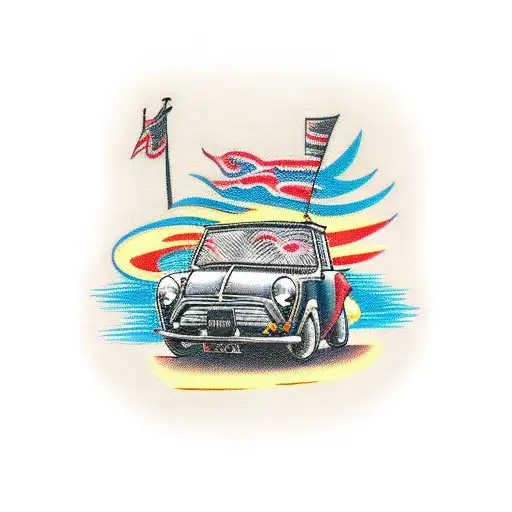mini cooper  tattoo design idea