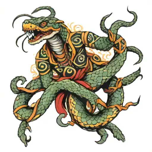 snake dancer tattoo design idea