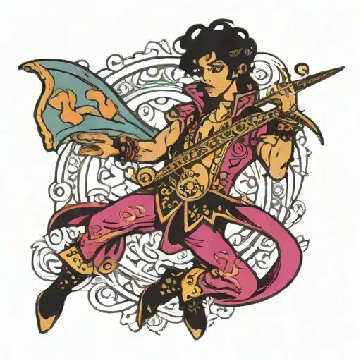 prince dancing tattoo design idea