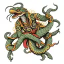 snake dancer tattoo design idea