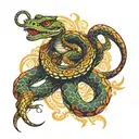 snake dancer tattoo design idea