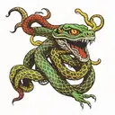 snake dancer tattoo design idea