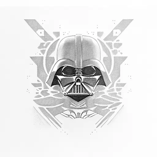 Darth Vader turned around tattoo design idea