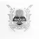 Darth Vader turned around tattoo design idea