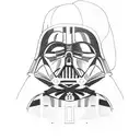 Darth Vader turned around tattoo design idea