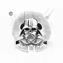 Darth Vader turned around tattoo design idea
