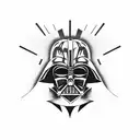 Darth Vader turned around tattoo design idea