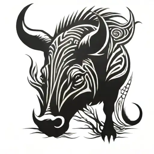 warthog tattoo design idea