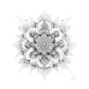 godess Kali flower tattoo design idea