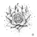 godess Kali flower tattoo design idea