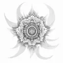 godess Kali flower tattoo design idea