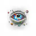 vi no seu olho um universo de coisas que eu desconheço tattoo design idea
