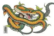 snake eating itself  tattoo design idea