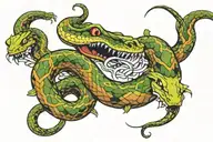snake eating itself  tattoo design idea