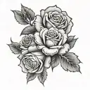 roses bio mechanical tattoo design idea