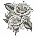 roses bio mechanical tattoo design idea